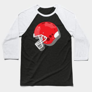 Red Football Helmet Baseball T-Shirt